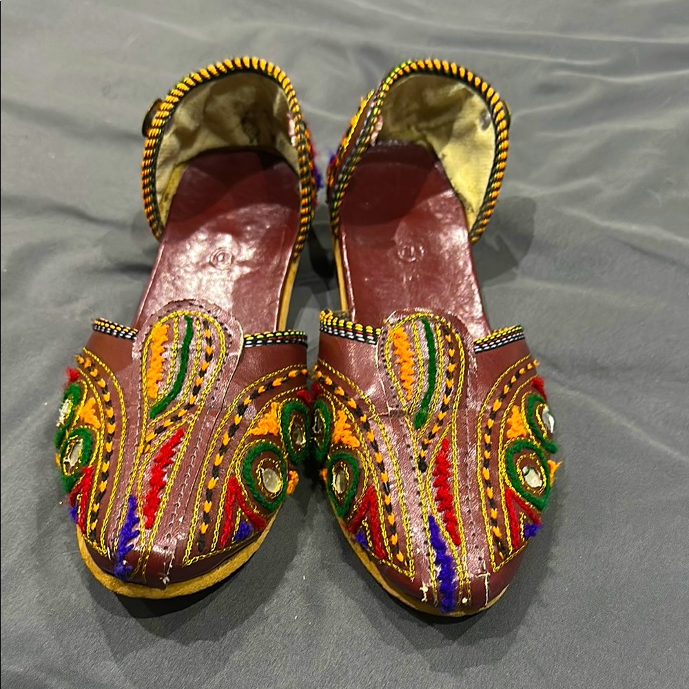 Colorful Embroidered Women's Shoes
